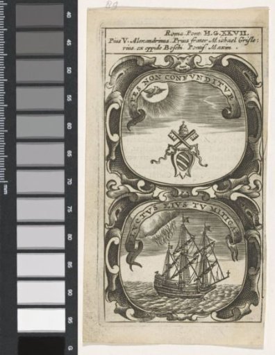 Coat of arms of Pius V / Ship on the waves