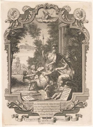 Cartouche with an allegory on the history of Greece