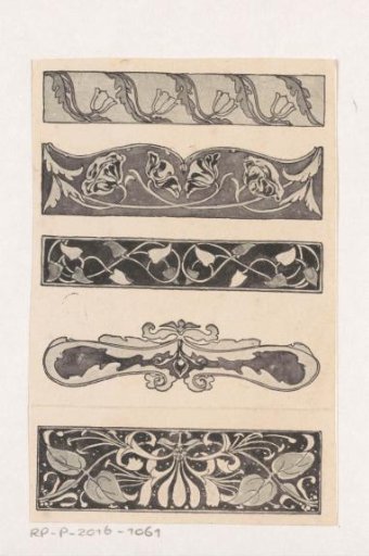 Ornaments with flowers and leaves