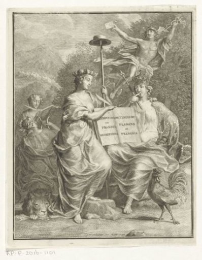 Personifications of the Austrian Netherlands and France