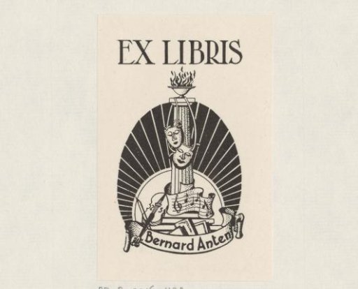Ex libris of Bernard Anten