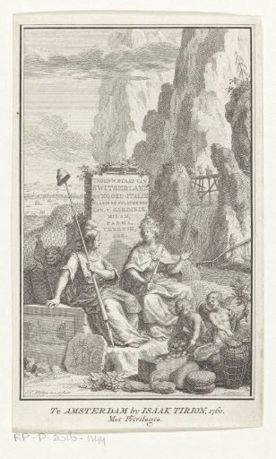 Allegorical representation with Liberty and Good Governance