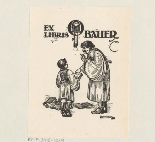 Ex libris of O. Bauer