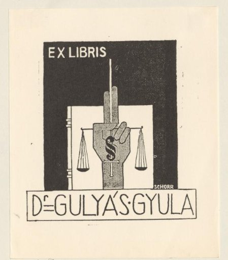 Ex libris of Dr. Gulyás Guyla