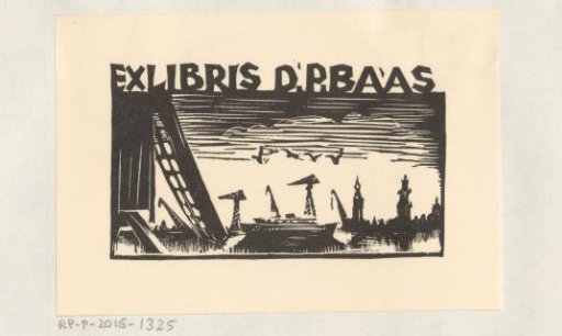 Ex libris of Dirk Pieter Baas
