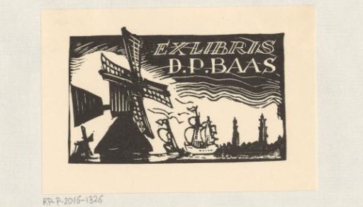 Ex libris of Dirk Pieter Baas