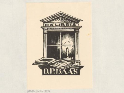 Ex libris of Dirk Pieter Baas