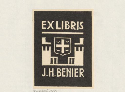 Ex libris of J.H. Benier
