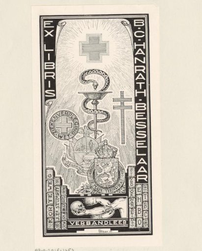 Ex libris of B.C. Hanrath-Besselaar