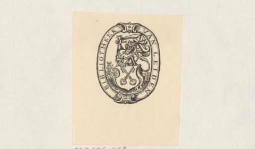 Ex libris of the Leiden Library