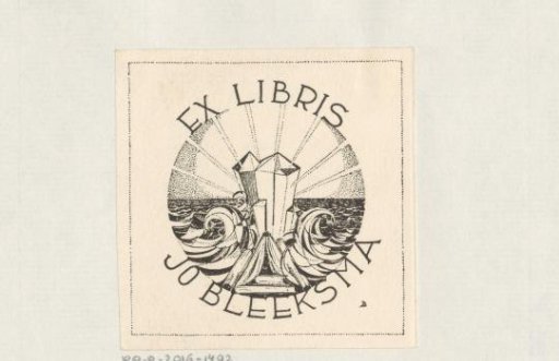 Ex libris of Jo Bleeksma