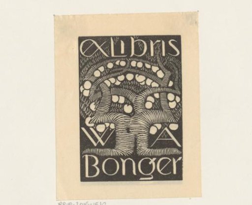 Ex libris of W.A. Bonger