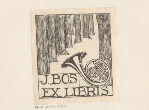 Ex libris of J. Bos