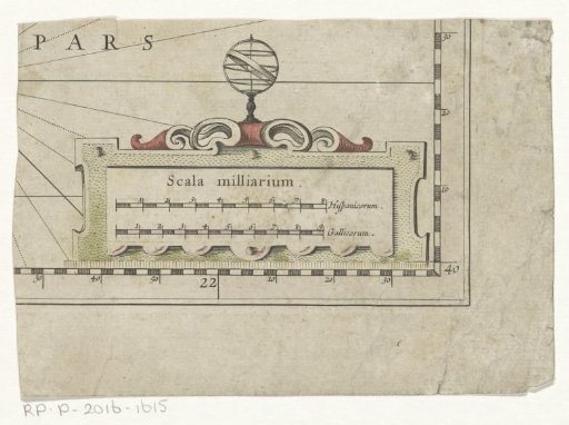Scale division with an armillary sphere above