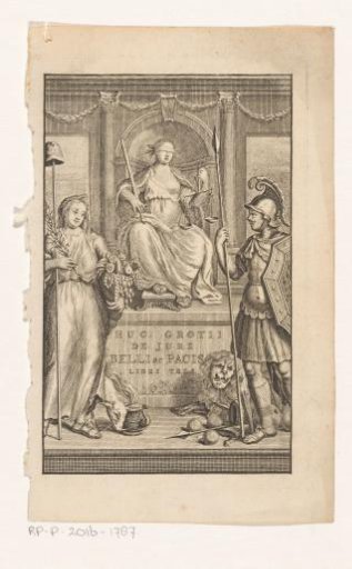 Justitia Seated on Her Throne