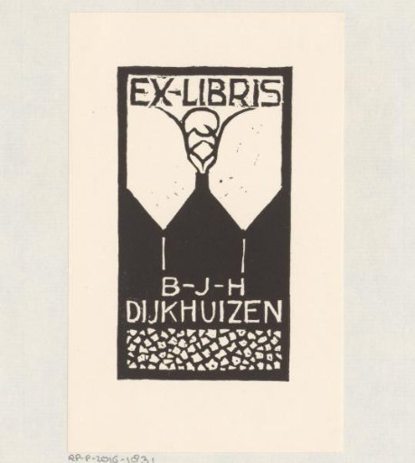 Ex libris of B.J.H. Dijkhuizen