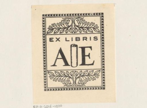 Ex libris of A.E.