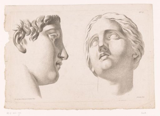 Male and female head.