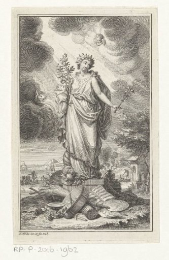 Peace with caduceus and olive branch