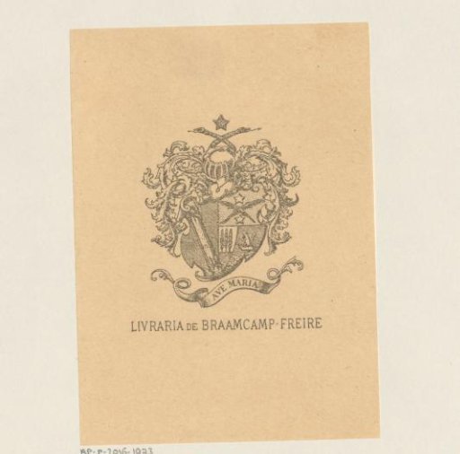 Ex libris of Anselmo Braamcamp-Freire