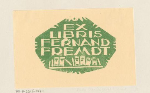Ex libris of Fernand Fremdt