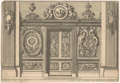 Choir screen with two pilasters with cannelures