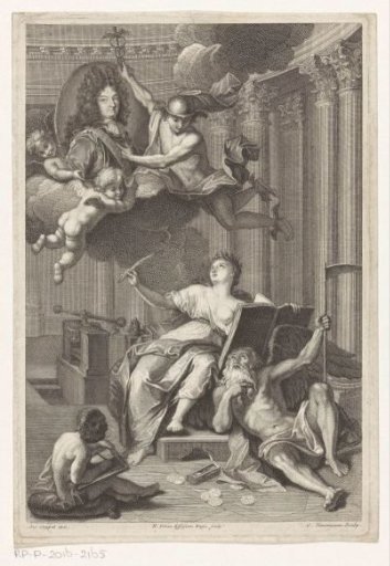 Mercury and Putti with the Portrait of Louis XIV