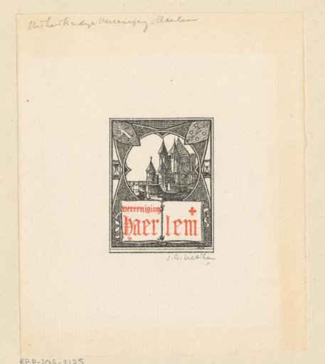 Ex libris of the Historical Society of Haarlem