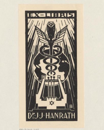 Ex libris of J.J. Hanrath