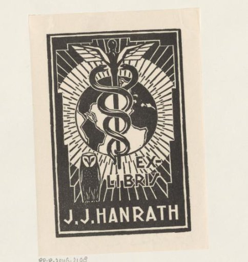 Ex libris of J.J. Hanrath