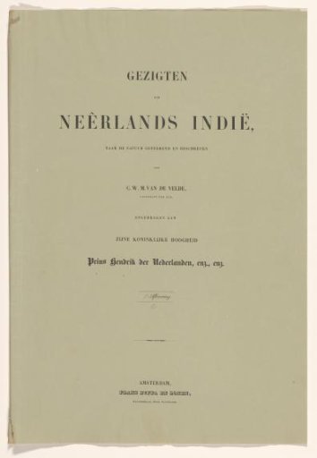 Cover with text pages and prints on the Dutch East Indies: first issue