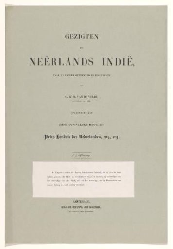 Cover with text pages and prints on the Dutch East Indies: twelfth installment