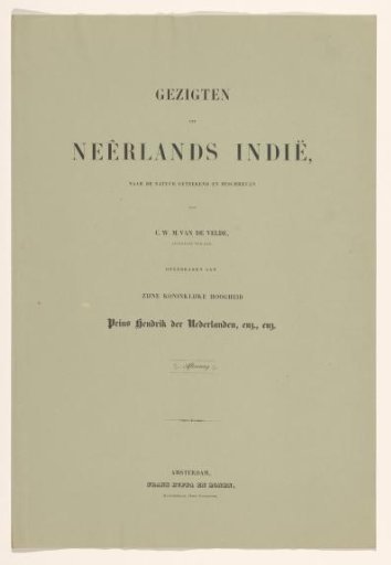 Cover with text sheet and prints on the Dutch East Indies: second installment