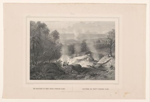 Crater of the volcano Pulu-Sari on Java