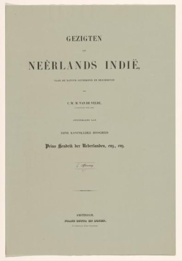 Cover with text pages and prints on the Dutch East Indies: sixth installment