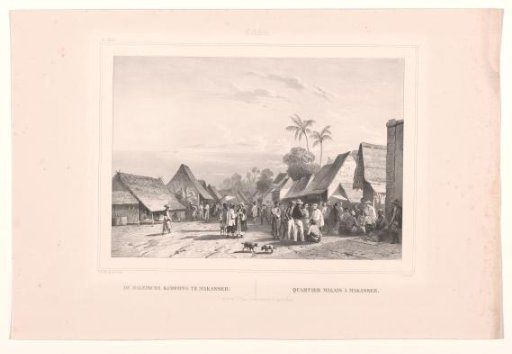 View of a Malay village in Indonesia