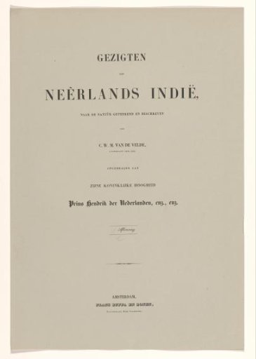 Cover with text sheet and prints on the Dutch East Indies: ninth installment
