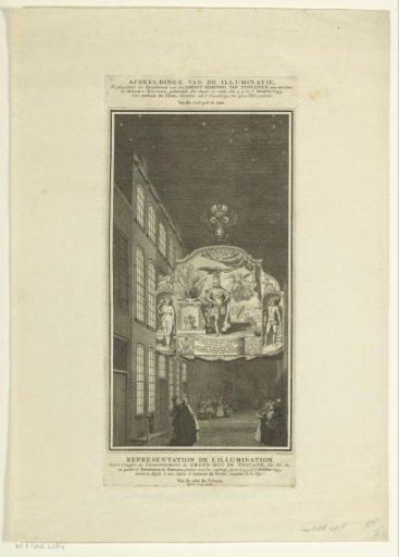 Illumination at the house of Anthoni de Groot (east side) in honor of the coronation of Emperor Francis I Stephen, 1745