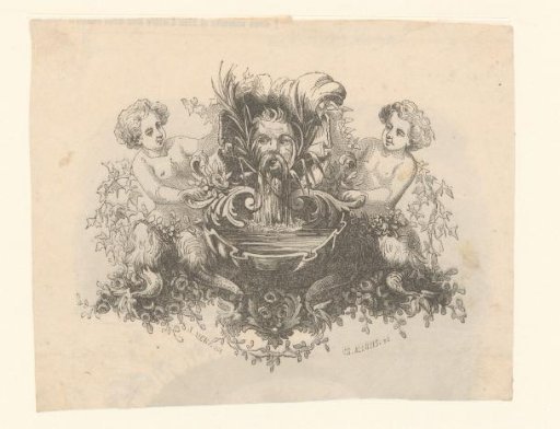 Putti beside a fountain