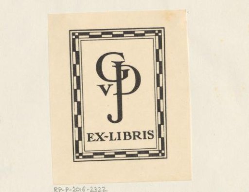 Ex libris of C.D. van J.