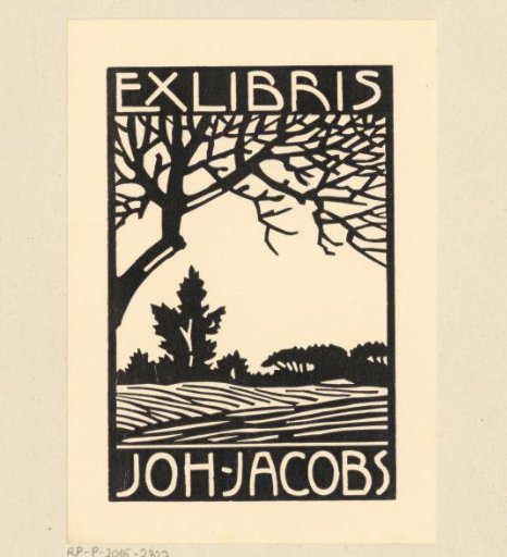 Ex libris of Johan Jacobs