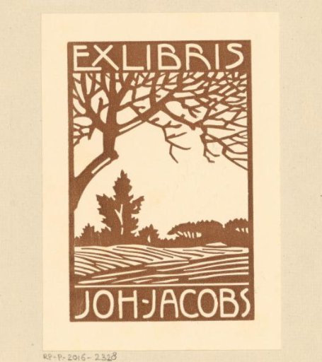 Ex libris of Johan Jacobs