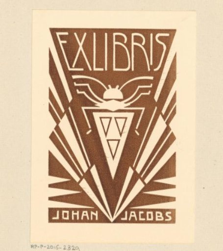 Ex libris of Johan Jacobs