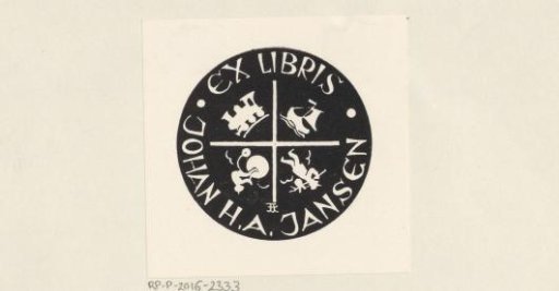 Ex libris of Johan H.A. Jansen