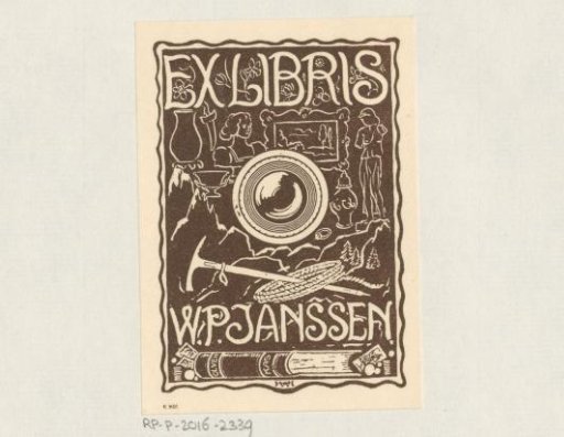 Ex libris of W.P. Janssen