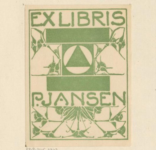 Ex libris of P. Jansen