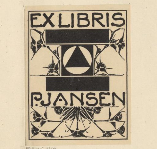 Ex libris of P. Jansen