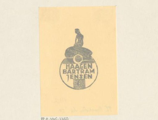 Ex libris of Haagen Bartram-Jensen