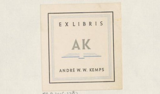 Ex libris of André W.W. Kemps