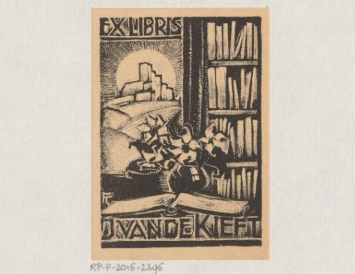 Ex libris of J. van de Kieft